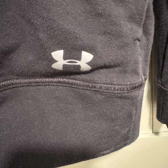 UNDER ARMOUR Women’s Black Hoodie Open Back High Neck- Size M - Picture 2 of 6
